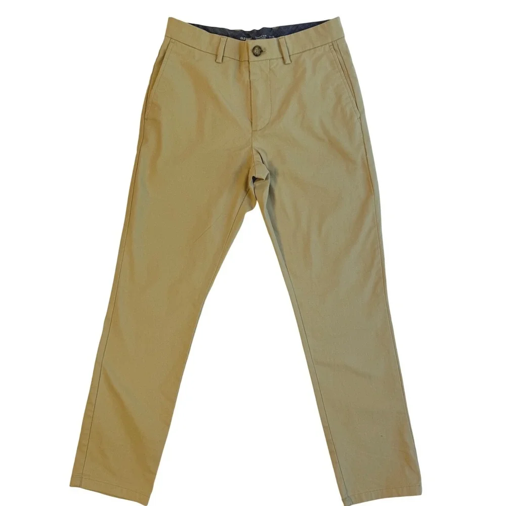 Old Navy Ultimate Slim Built-In Flex Khaki Chino Pants Mens 29x30 Tan Stretch